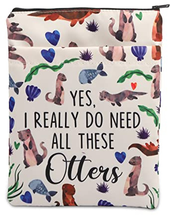 PLITI Lustige Otter-Geschenke, Otter-Liebhaber, Geschenk, Seeotter, Geschenk, Ja I Really Do Need All These Otters Buchhülle für Tierliebhaber