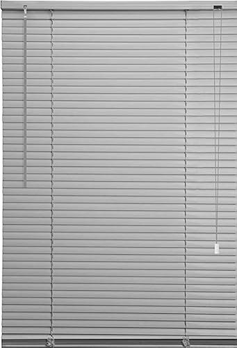 Made to Measure PVC Venetian blinds window 25mm thin slats easy fit window Treatment Grey blinds 75x150cm Child Safe Home Office