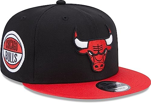 New Era - NBA Chicago Bulls Contrast Side Patch 9Fifty Snapback Cap Farbe Schwarz, Größe M-L