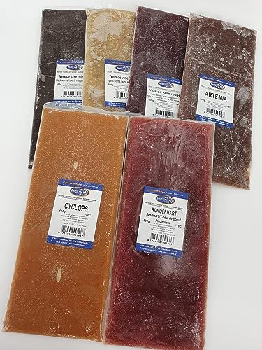 Frostfutter für Zierfische große 500g Tafel Verschiedene Sorten Freie Auswahl (Daphnien, 500g Tafel)