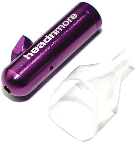 HEADNMORE® HM32, dosatore per naso e fiore, viola, anteriore, rotondo, Snuff Bottle Sniffer, 1 pezzo (incluso imbuto)