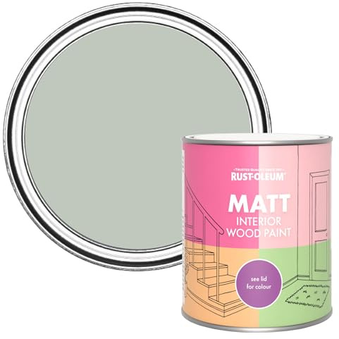 Rust-Oleum Green Interior Wood Paint in Matt Finish - Chalk Green 750ml