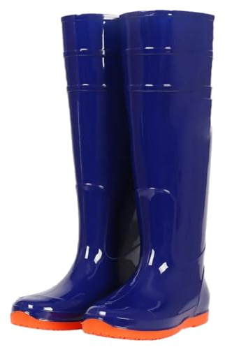 Ornrjfll Men Women's Rain Boots Field Planting Rice Planting Shoes Agricultural Boots Water Shoes 109 Blue 36