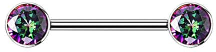 Piersando Intimpiercing Brustwarzenpiercing Intim Nippel Titan Implantatqualität Innengewinde Kristall