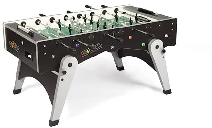 Garlando Kickertisch MasterCup Kids, klappbarer Fußballtisch für Kinder, kindersichere Teleskop-Spielstangen,Stabiler Tischfußball mit 74cm Gesamthöhe,70kg,Tischkicker mit Transportrollen,vormontiert