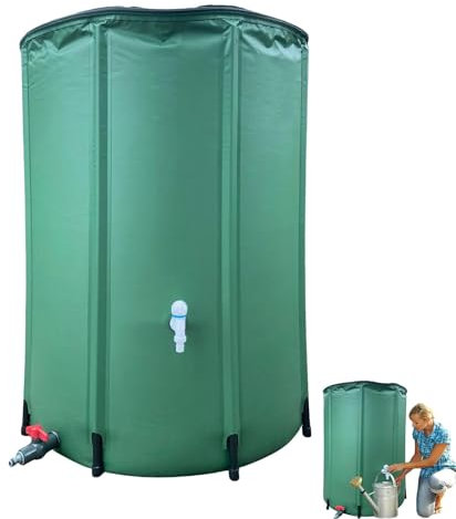 Mimoqk Regentonne, Regentonne | Wasserspeicher, faltbar, tragbar – Gartenbehälter zum Sammeln, Aufbewahren, Wiederverwenden von Regenwasser