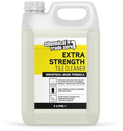 Chemical Trade Store - Tile Cleaner | Cleaning Solution for Porcelain, Ceramic & Natural Stone Floors, Powerful Dirt Removal - 5 Litre