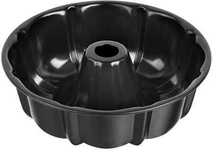 Onader Backform, Karbonstahl Kuchenform mit Antihaftbeschichtung, 25,5cm Rund Tortenform für Kuchen Brot, Robust & Gesund, Leicht zu Reinigen - Schwarz