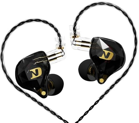 CCA ND NX2 in Ear Monitorm, HiFi IEM Earphones, Deep Bass Sound in Ear Headphones, Clear Sound Gaming Earbuds with Detachable Cable