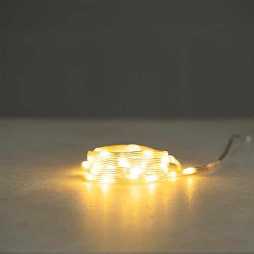 Ideen mit Herz LED-Micro-Lichterkette | warmweiß | innen & außen | inkl. Timer (transparent)