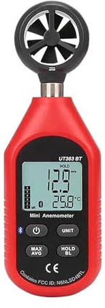 Anemometer, Mini Handheld Anemometer With Blue-tooth Digital Wind Anemometers Speed Measurement Temperature Tester.(UT363BT)