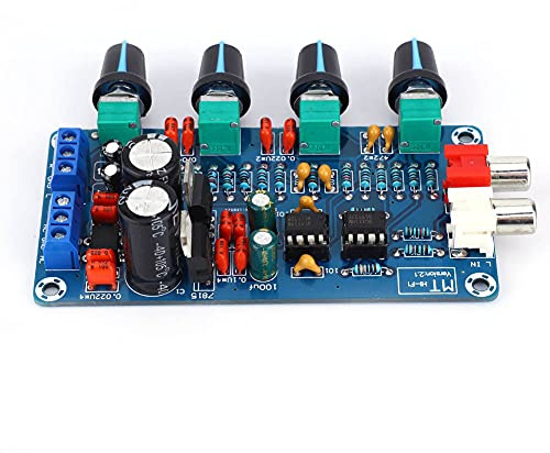 Marhynchus NE5532 Seamless Upgrade Preamp Board with Dual Power Supply, Treble, Mediant, Bass, and Volume Control for Exceptional Audio Clarity, Potentiometer and Premium Components