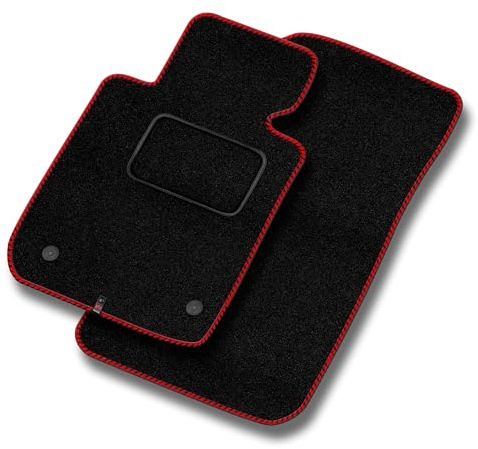 MOTOS Standard Velours-Fußmatten vorne passend für Renault Trafic II 2001-2014 zweiteilige Front - Standard, Gewebt, Rot fußmatten auto - Erleben Sie neuen Fahrkomfort mit einem Automatten Satz für Ih