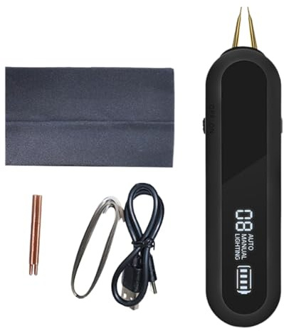 perfeclan Mini poste à souder par points portatif avec éclairage, protection multiple pratique, portable, 12 vitesses réglables, pour professionnels en