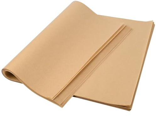 EcoDispose 100 Sheets 12x16 Inch (30x40cm) Unbleached Precut Baking Paper | Heavy Duty Non-Stick with Silicone Coating, Extra Strong Greaseproof for Oven, Air Fryer, Freezer, Baking.Kraft