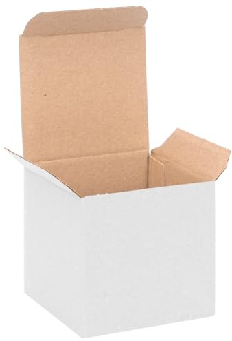 verpacking Geschenkboxen Weiß [Größe und Menge wählbar] kleine Faltschachteln für Geschenke, Schmuck, Süßigkeiten 75 x 75 x 75 mm 50 Stück
