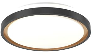 EGLO connect.z Smart Home LED Deckenleuchte Maleramara-Z, ZigBee + Matter | App und Sprachsteuerung Alexa, warmweiß-kaltweiß, RGB, dimmbare Deckenlampe, schwarz, gold, weiß, Ø 35,7 cm