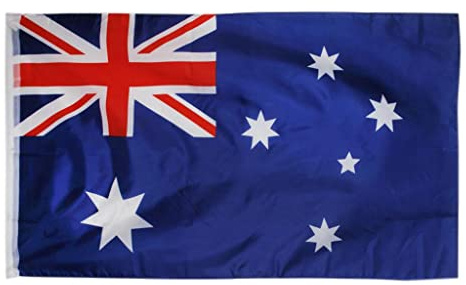 Drapeau national australien, polyester, 150 x 90 cm, grande bannière, bleu, blanc, rouge, avec mât de drapeau pour festivals et événements