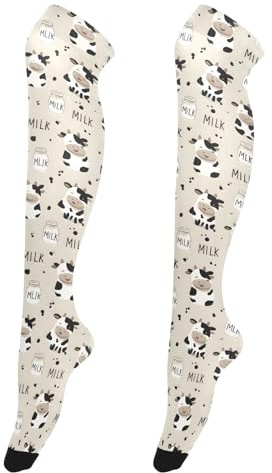 OWFKAY Chaussettes montantes douces pour femme au lait de vache