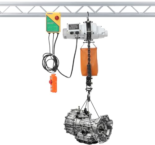 Palan à chaîne électrique haute performance avec télécommande sans fil 1300 W 1000 kg Charge maximale 220 V IP40 degré de protection Isolation pour travaux de levage dans les ateliers, quais et