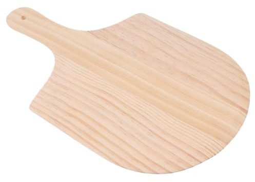 Ipetboom Pala per Pizza in Legno con Manico 535X305X1 CM Tagliere Multifunzione per Servire Pane Torte e Formaggi Vassoio da Portata per Cucina e Pizzeria