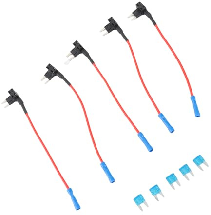 aqxreight Adaptateur de Robinet de Fusible Automatique de Voiture, 5 Pièces, Support de Fusibles à Lame ATO ATC Standard, Circuit de Protection Pratique, Facile à Ajouter un Support de Protection au