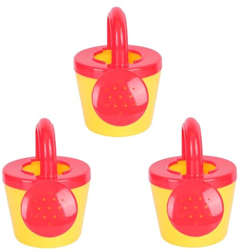 FELTECHELECTR Juguete de Baño para Bebés 3 Piezas Regadera de Jardín Amarilla de Plástico Ligera y Resistente para Piscina, Playa y Juegos Acuáticos Infantiles