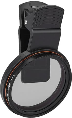 Tangxi Filtre Polarisant CPL 52 Mm pour Smartphones Filtre D'objectif de Téléphone Portable CPL L'objectif Polarisant élimine L'éblouissement Réduit Les Reflets pour Appareil