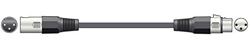 qtx Câble d'éclairage DMX professionnel | XLR prise vers prise | 3 m, noir