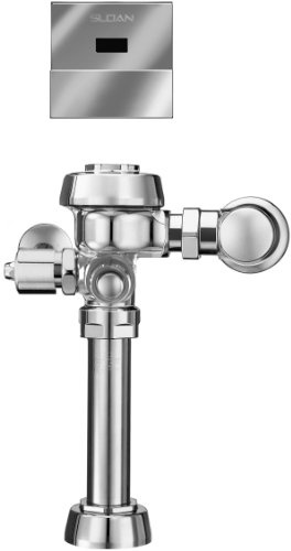 Sloan Royal 111 ESS Exposed Sensor Hardwired Water Closet Flushometer, 1.28 GPF Flush Valve - Self-Adaptive Infrared Sensor w/True Mechanical Override, Single Flush, Fixture Top Spud, 3450055