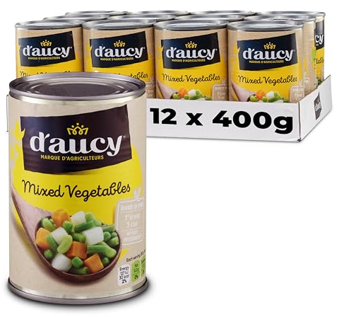 D'aucy Mixed Vegetables 400 g (Pack of 12)