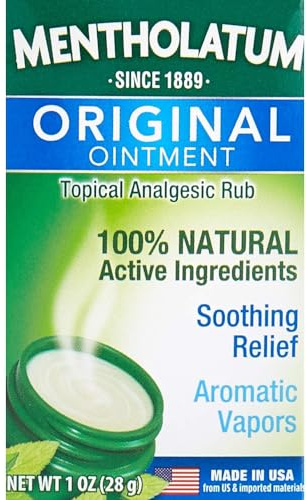 Mentholatum Original Ointment Soothing Relief, Aromatic Vapors - 1 oz (Pack of 3)