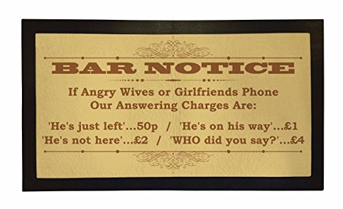Bang Tidy Clothing Bar Runners Bar Notice Funny Home or Pub Bar Mat Mens Gift Idea