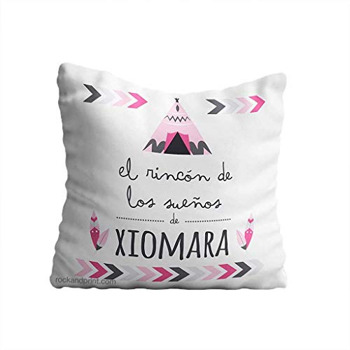 Almohadón decoración habitación Bebé Tipi. Cojín Infantil Personalizado 40x40 cm. Incluye Relleno. Elige el Color del diseño. Regalo decoración Cuna Bebe. GUARDERÍA.