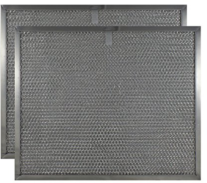 Filter Everything Replacement Range Hood Filter, Compatible with Broan BPS1FA30 & GE WB02X10713 – 11‑3/4″ × 14‑1/4″ × 3/8″ Aluminum Grease Filter, 2‑Pack