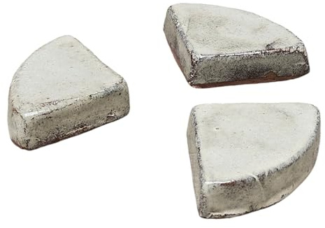 Krukor fötter/brickor för blomkrukor planteringskärl istället för tallrik frostbeständigt underlägg fötter triangel glaserade – för runda och fyrkantiga krukor – (3 vitt)