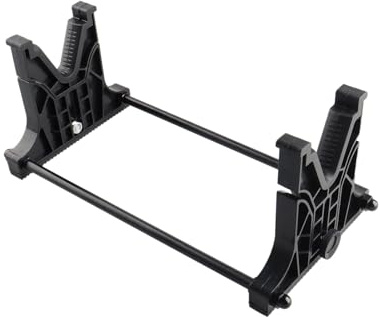 CANIS LATRANS Adjustable Gun Rack: 2-in-1 Wall Mount & Desktop Rifle Stand. Lightweight POM Honeycomb Maintenance Cradle for Cleaning & Scoping. Tactical Display Rest with Rubber Saddles.