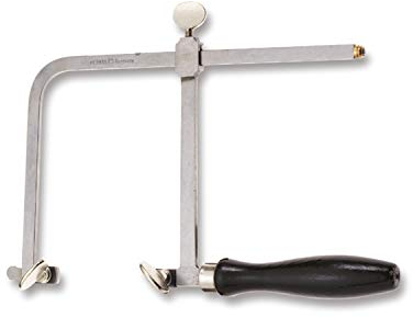 SELVA Sägebogen ohne Spannschraube – Bügelweite verstellbar bis 150 mm – Handgriff aus Holz (Ausladung 80 mm)