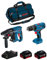 BOSCH Kit 18V BK207BAG (Martello Perforatore GBH 18V-21 + Trapano a Percussione GSB 18V-21 + 2 Batterie di 5,0 Ah + Caricabatterie + Borsa)