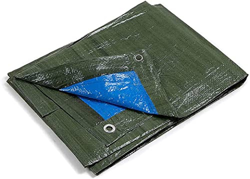 kippen 6064CS - Bâche à œillets Bicolore avec Grammage de 90 g/m² Taille 4 x 5 (20 m²) Vert/Bleu