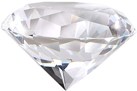 IGNPION Diamant en Cristal de Verre Transparent, Presse-Papier, 100mm | petit ornement pour Photographie, Décoration de la Maison, Cadeau pour Anniversaire, Fête des Mères, Noël