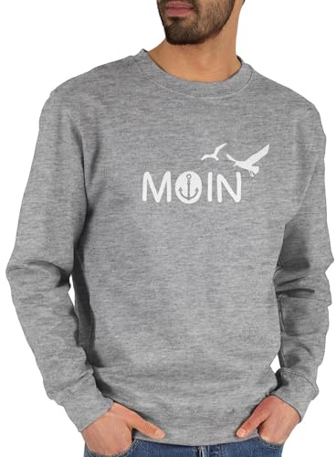 Shirtracer - Sweater Pullover Sweatshirt Herren Damen - Sprüche Statement - Moin Moin Hamburg Maritime Nordsee Geschenk