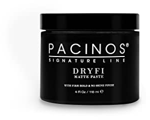 Pacinos dryfi 118ml – Matte Haarpaste Herren – kein Glanz & flexibler Halt – für Haarstyling mit natürlichem Finish & Textur – Pomade wasserbasiert - hair wax matte - haarwachs Männer