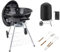 BBQ Grill Patio Portable Charcoal Kettle BBQ Garden Camping Caravan Outdoor Barbecue With Cooking Utensils Tools & Cover heels Stand Ball Rounded Bbq on wheels Black 43.5 cm Stainless Steel