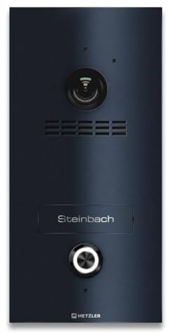 Metzler VDM10 2.0 Video Sprechanlage mit Türöffner (Stromversorgung) - Anschluss LAN POE - Türsprechanlage mit HD-Kamera - 1 Familienhaus Sprechanlage - Smartphone App - in RAL7016 Anthrazit | Kian