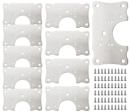 Lot de 10 charnières de porte d'armoire - Kit de réparation de charnière pour armoire de cuisine - Kit de réparation de charnière de porte