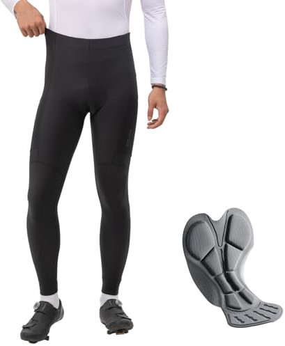 ROCKBROS Lang Fahrradhose für Herren Thermo Radlerhose 3D gepolstert mit Tasche Elastisch Mountainbike Radhose für Männer