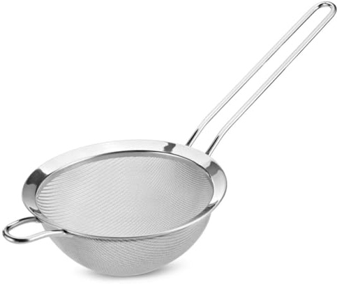 Sieves for Cooking, Stainless Steel Kitchen Sieves and Strainers Fine Mesh 16cm, Perfect for Sift, Strain, Drain and Rinse Vegetables, Pastas, Juice and Tea,