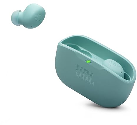 JBL Vibe Buds 2 - Auricolari wireless con cancellazione del rumore, suono puro e tecnologia ambientale intelligente, 4 microfoni per chiamate nitide e chiare, fino a 40 ore di riproduzione, IP54