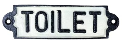 Vintage-WC-Klo-Schild aus Gusseisen, rustikales Badezimmer-Türschild für Bars, Cafés, Hotels, Geschäfte, Tür, Wand, Zaunpfosten